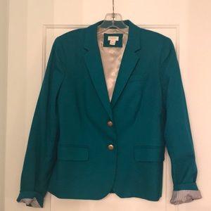J. Crew Teal Blazer with Gold Buttons